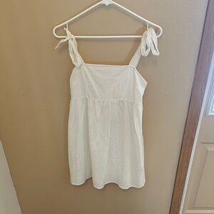 SHEIN Ivory Tie-Strap Dress